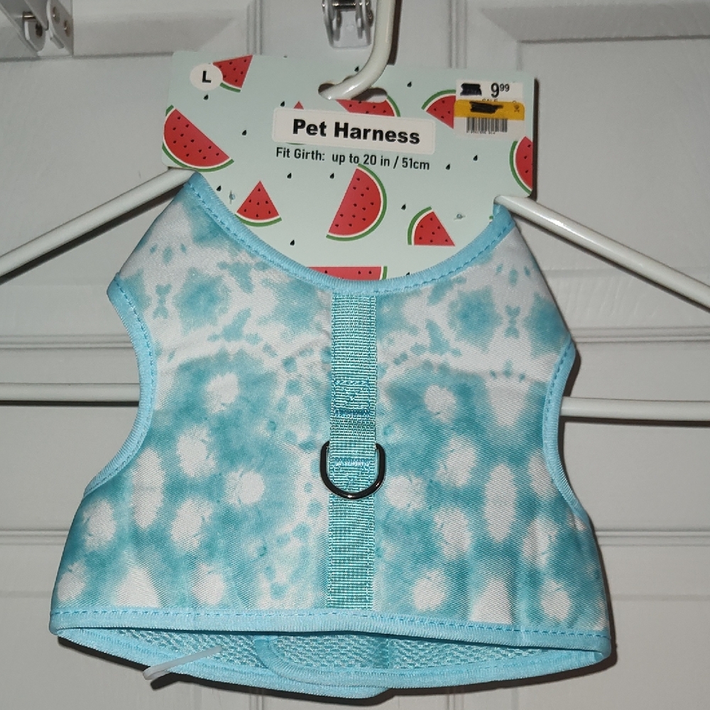 Blue and White Pet Harness